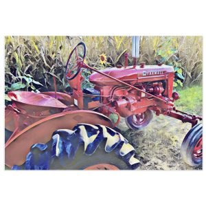Farmall Tractor Jigsaw Puzzle with Tin - Vintage Farm Decor