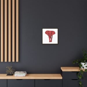 Red Elephant - Matte Canvas, Framed (Multi-color) - Image 64