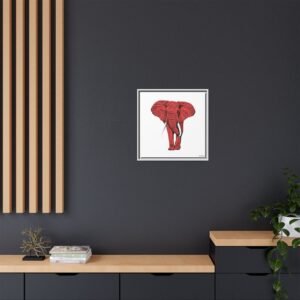 Red Elephant - Matte Canvas, Framed (Multi-color) - Image 80