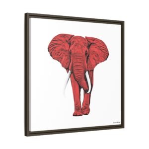 Red Elephant - Matte Canvas, Framed (Multi-color) - Image 22