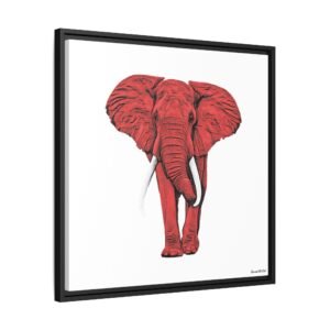 Red Elephant - Matte Canvas, Framed (Multi-color) - Image 6