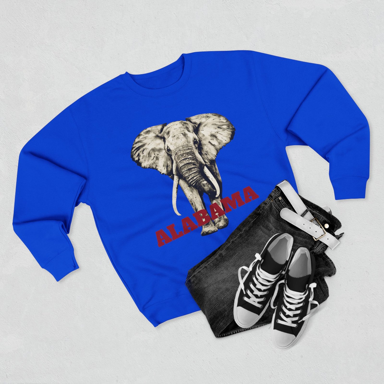 Elephant Art w/Custom Text Sweatshirt - Image 19