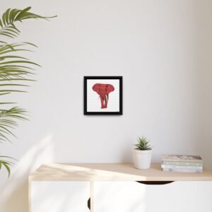 Red Elephant - Matte Canvas, Framed (Multi-color) - Image 39