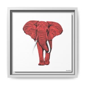 Red Elephant - Matte Canvas, Framed (Multi-color) - Image 45