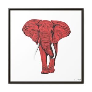 Red Elephant - Matte Canvas, Framed (Multi-color) - Image 29