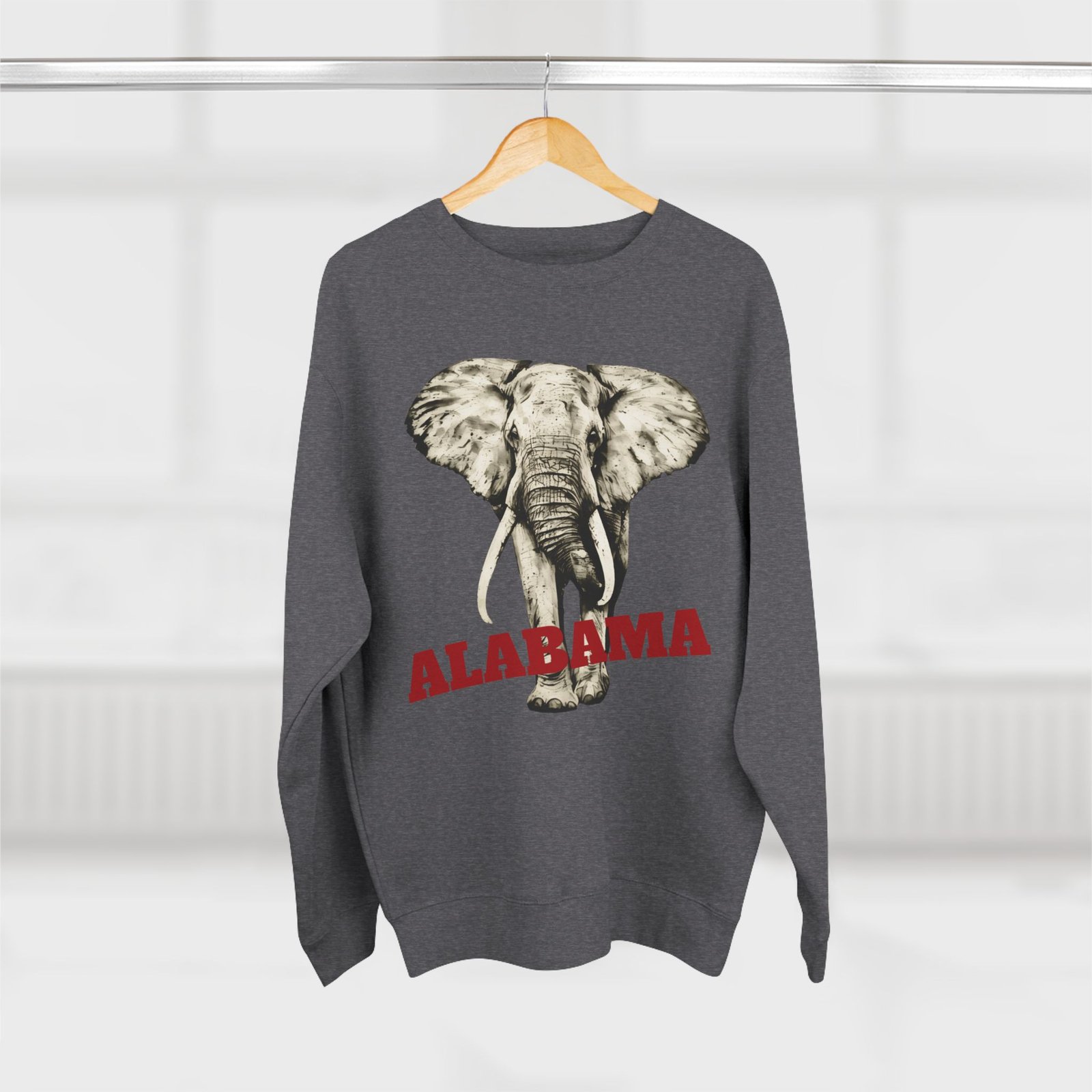 Elephant Art w/Custom Text Sweatshirt - Image 8