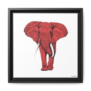 Red Elephant - Matte Canvas, Framed (Multi-color) - Image 49