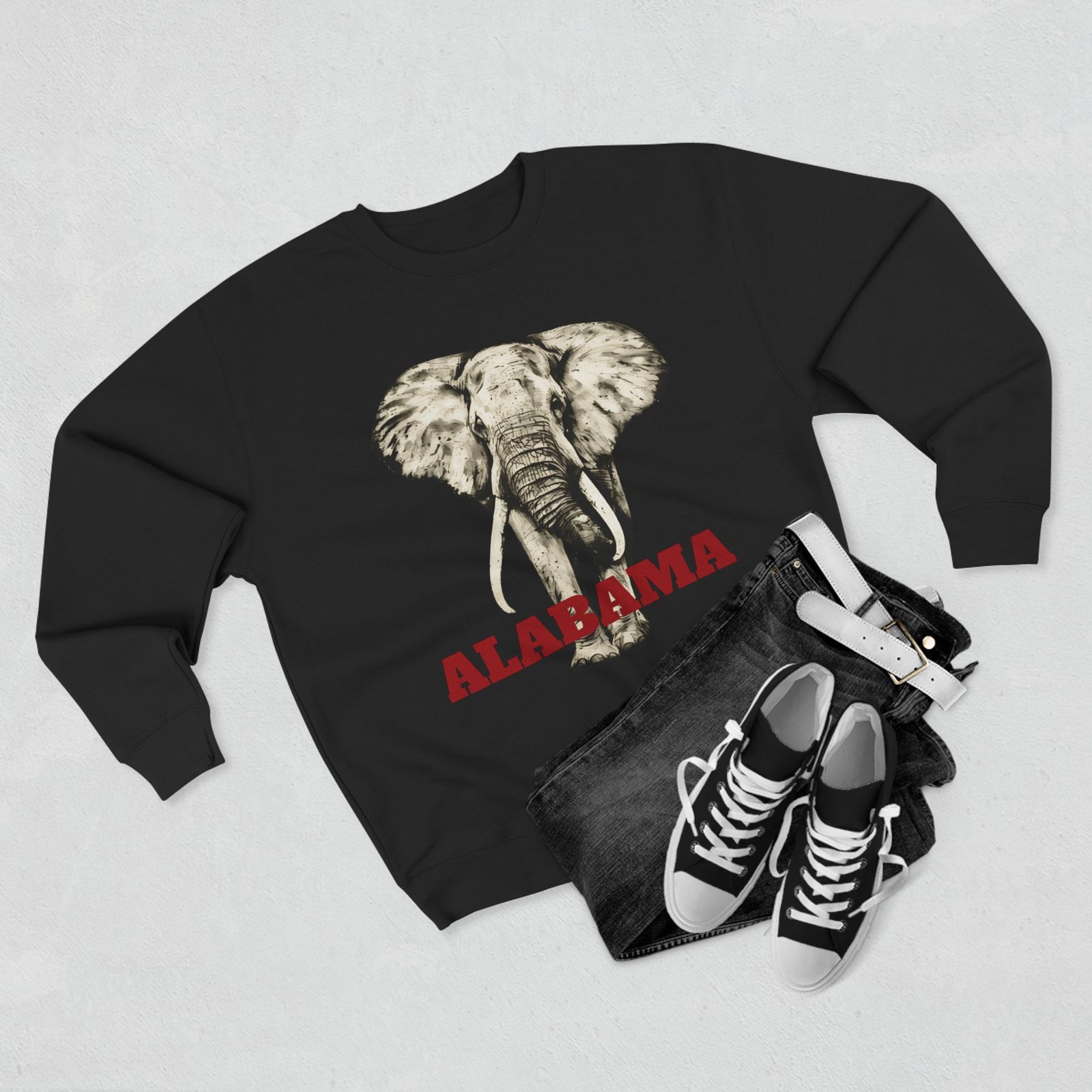 Elephant Art w/Custom Text Sweatshirt - Image 11