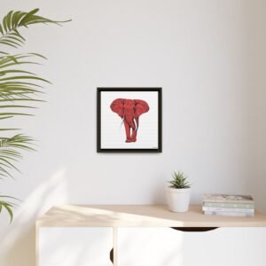 Red Elephant - Matte Canvas, Framed (Multi-color) - Image 15