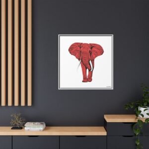 Red Elephant - Matte Canvas, Framed (Multi-color) - Image 36