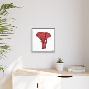 Red Elephant - Matte Canvas, Framed (Multi-color) - Image 67