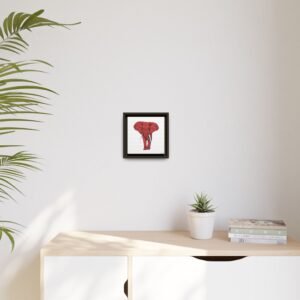 Red Elephant - Matte Canvas, Framed (Multi-color) - Image 107