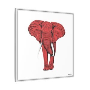 Red Elephant - Matte Canvas, Framed (Multi-color) - Image 34