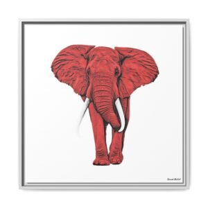 Red Elephant - Matte Canvas, Framed (Multi-color) - Image 25