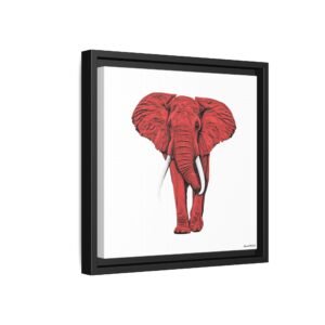 Red Elephant - Matte Canvas, Framed (Multi-color) - Image 50