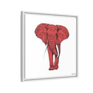 Red Elephant - Matte Canvas, Framed (Multi-color) - Image 78