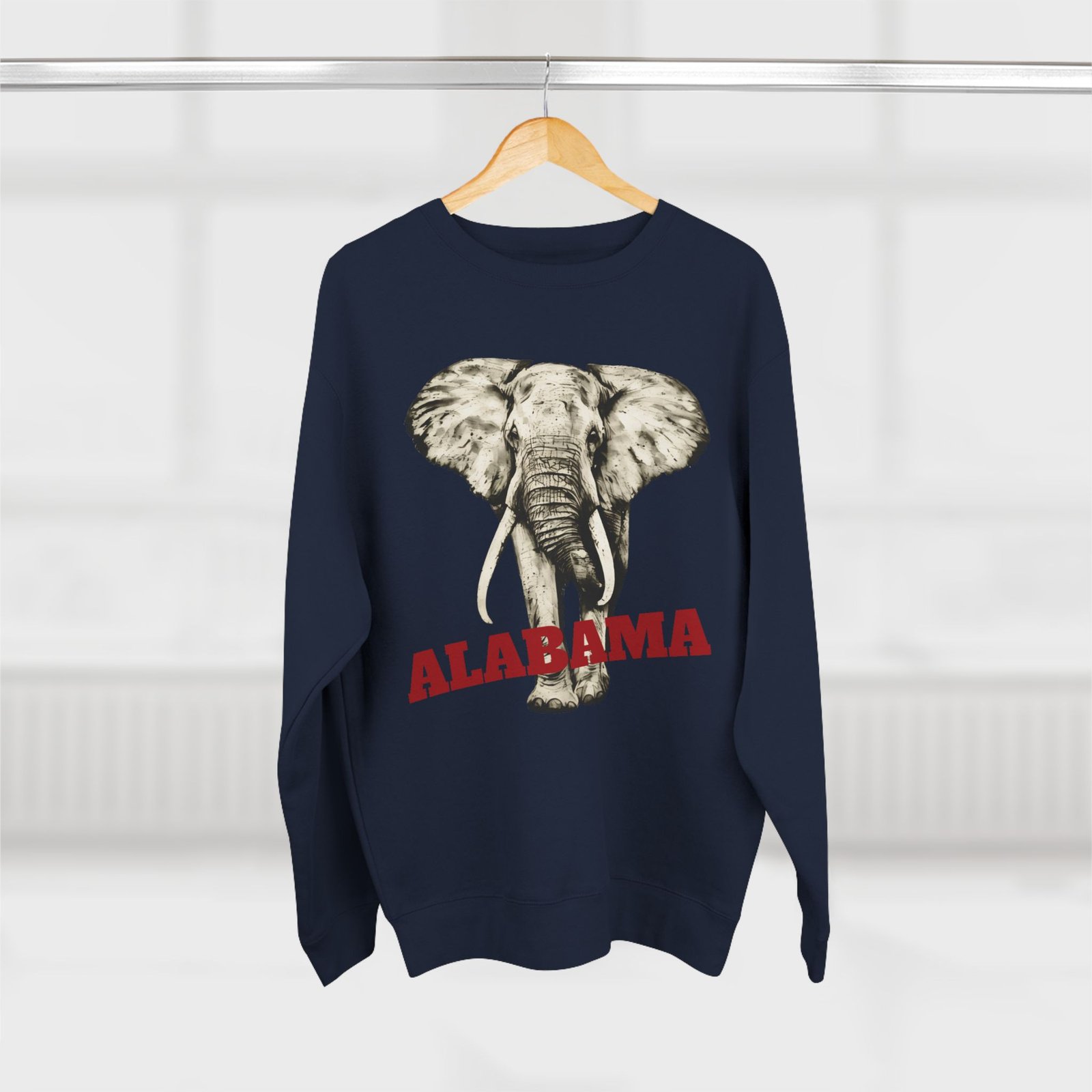 Elephant Art w/Custom Text Sweatshirt - Image 24