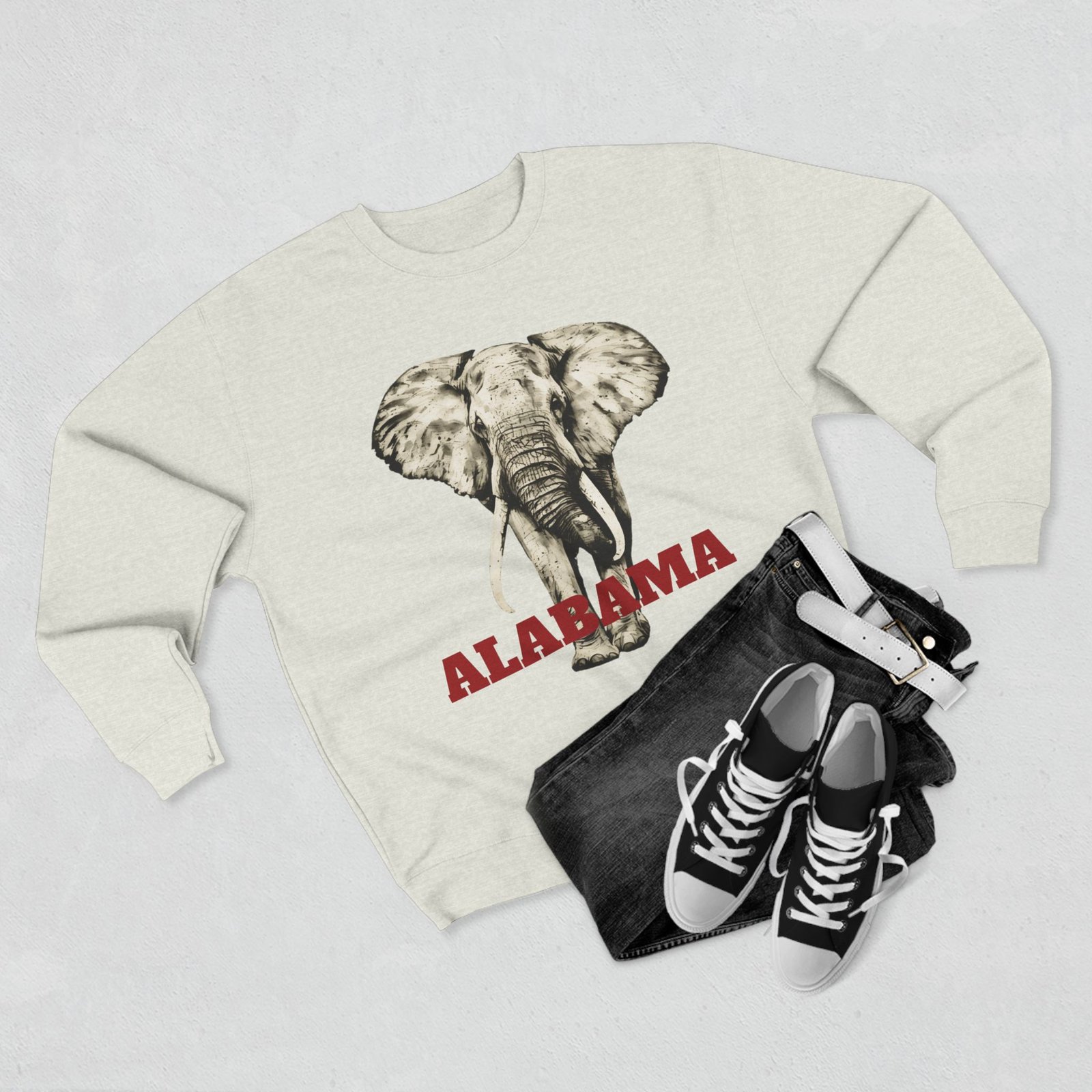 Elephant Art w/Custom Text Sweatshirt - Image 15