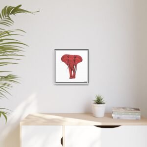 Red Elephant - Matte Canvas, Framed (Multi-color) - Image 19