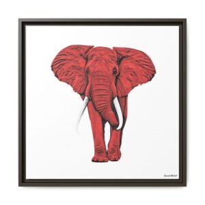 Red Elephant - Matte Canvas, Framed (Multi-color) - Image 73