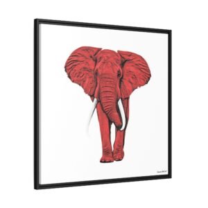 Red Elephant - Matte Canvas, Framed (Multi-color) - Image 10