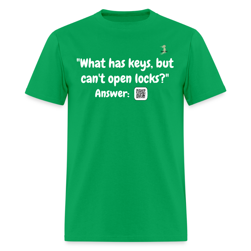 What has keys, but can't open locks?