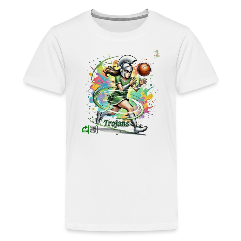 Girls Trojan Basketball Tee