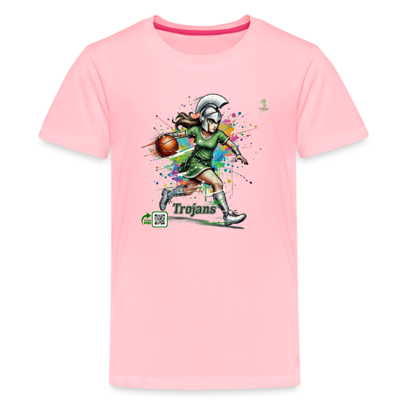 Girls Trojan Basketball Tee