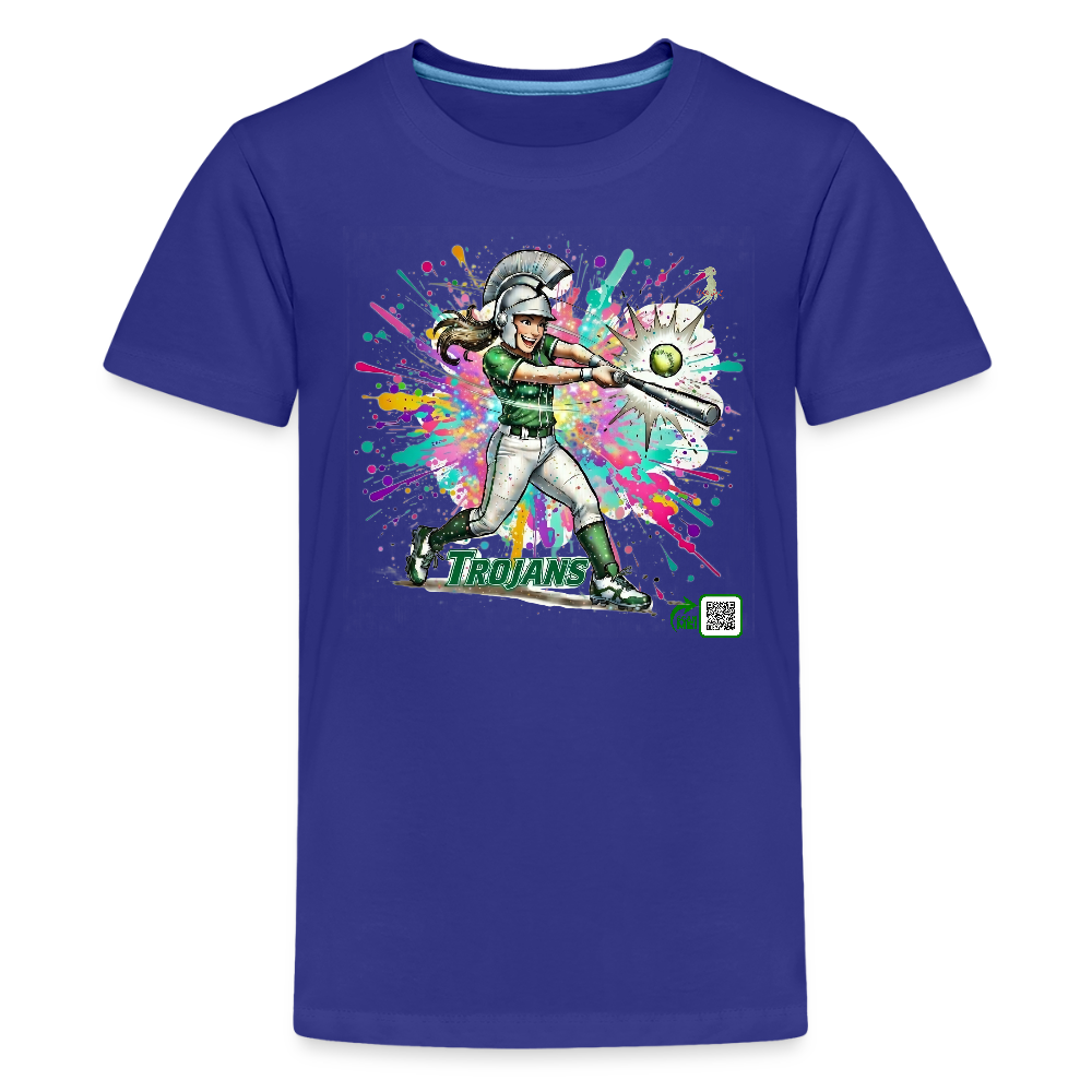 Girls Trojan Softball Tee