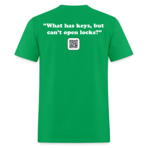 What has keys, but can't open locks?